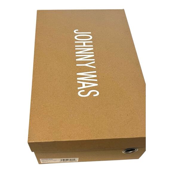 New Johnny Was Freja Embroidered Cognac Suede Leather Loafers Size 6.5 NIB - Picture 8 of 8